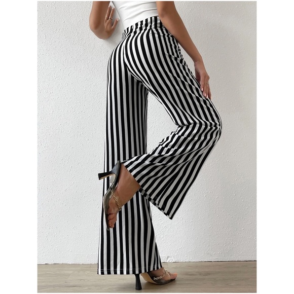 Stripes Wide leg High Waist Pants - Picture 3 of 3